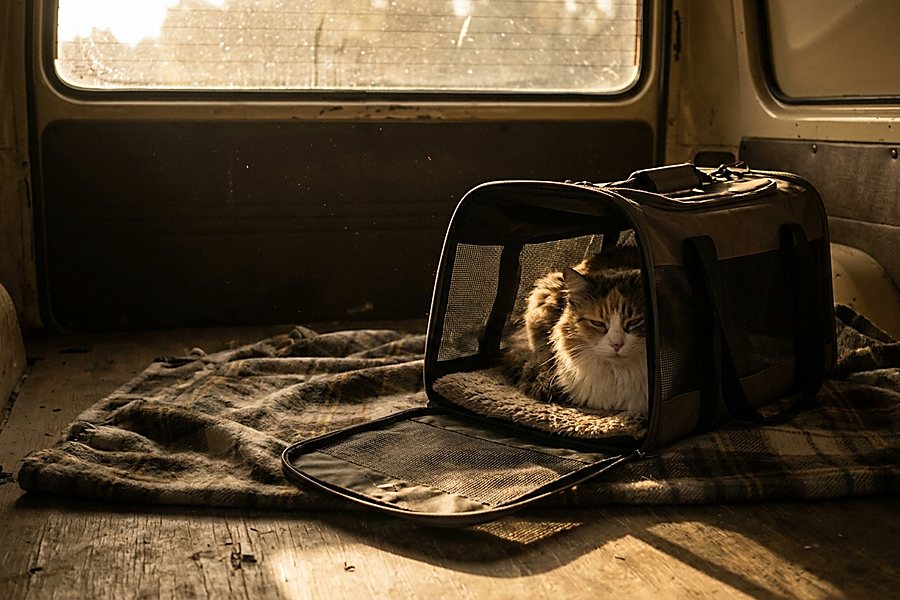 Transporter dla zwierzęcia w przestrzeni ładunkowej